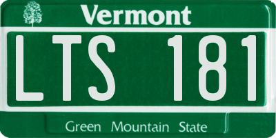 VT license plate LTS181