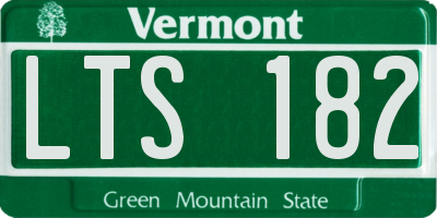 VT license plate LTS182