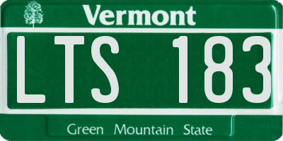 VT license plate LTS183
