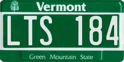 VT license plate LTS184