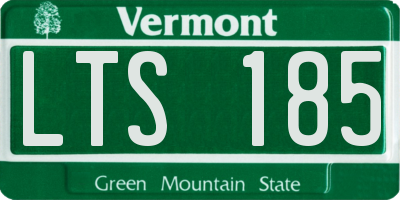 VT license plate LTS185