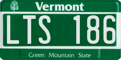 VT license plate LTS186