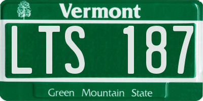 VT license plate LTS187