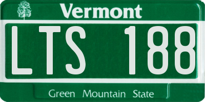 VT license plate LTS188