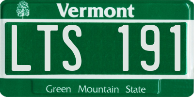 VT license plate LTS191