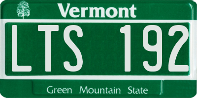 VT license plate LTS192