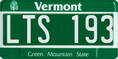 VT license plate LTS193
