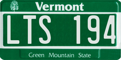 VT license plate LTS194