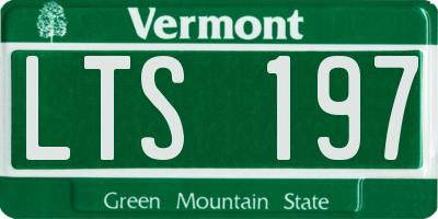 VT license plate LTS197