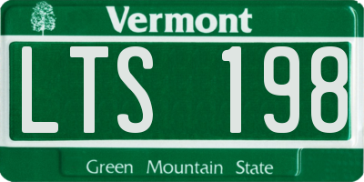 VT license plate LTS198