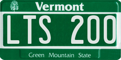 VT license plate LTS200