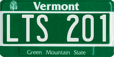 VT license plate LTS201