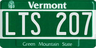 VT license plate LTS207