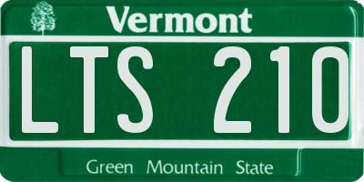 VT license plate LTS210