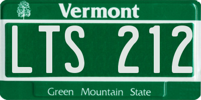 VT license plate LTS212