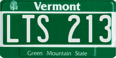 VT license plate LTS213