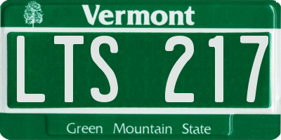 VT license plate LTS217
