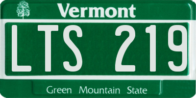 VT license plate LTS219