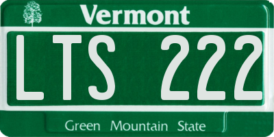 VT license plate LTS222