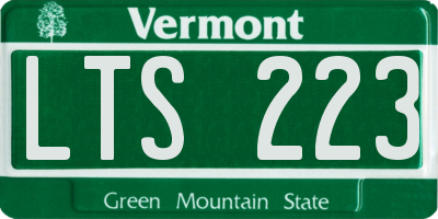 VT license plate LTS223