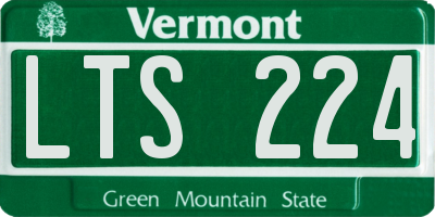 VT license plate LTS224