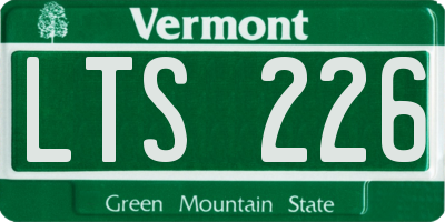 VT license plate LTS226