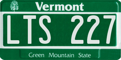 VT license plate LTS227