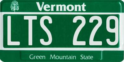 VT license plate LTS229