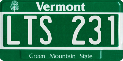 VT license plate LTS231