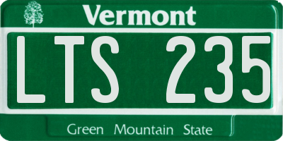VT license plate LTS235
