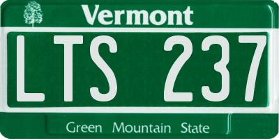 VT license plate LTS237