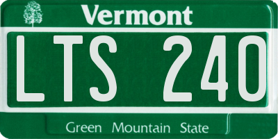 VT license plate LTS240