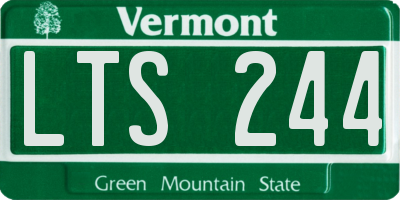 VT license plate LTS244