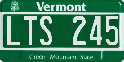 VT license plate LTS245