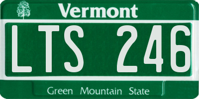 VT license plate LTS246