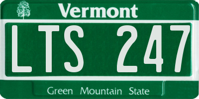 VT license plate LTS247
