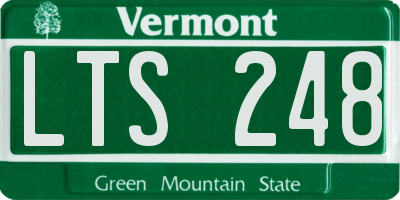 VT license plate LTS248