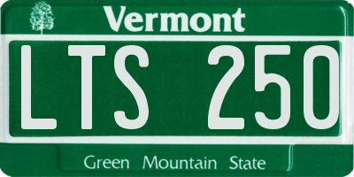 VT license plate LTS250