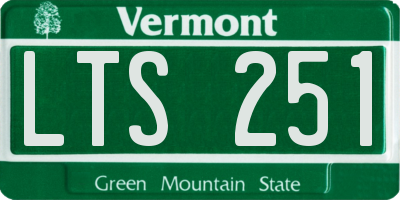 VT license plate LTS251