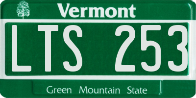 VT license plate LTS253