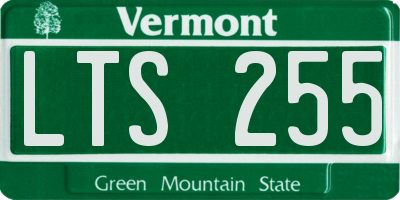 VT license plate LTS255