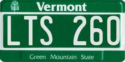 VT license plate LTS260