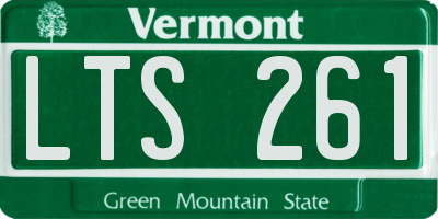 VT license plate LTS261