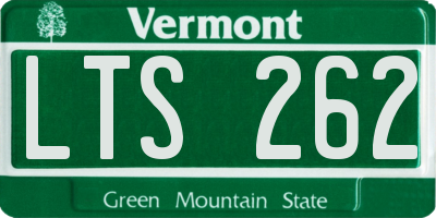 VT license plate LTS262