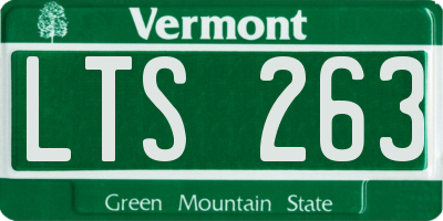VT license plate LTS263