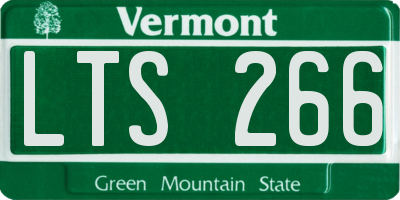 VT license plate LTS266