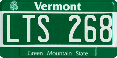 VT license plate LTS268