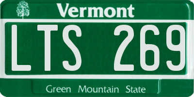 VT license plate LTS269