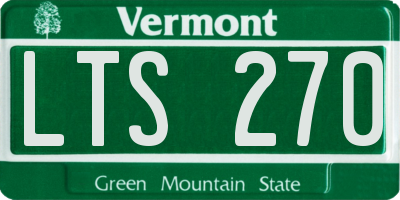 VT license plate LTS270
