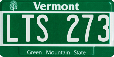 VT license plate LTS273